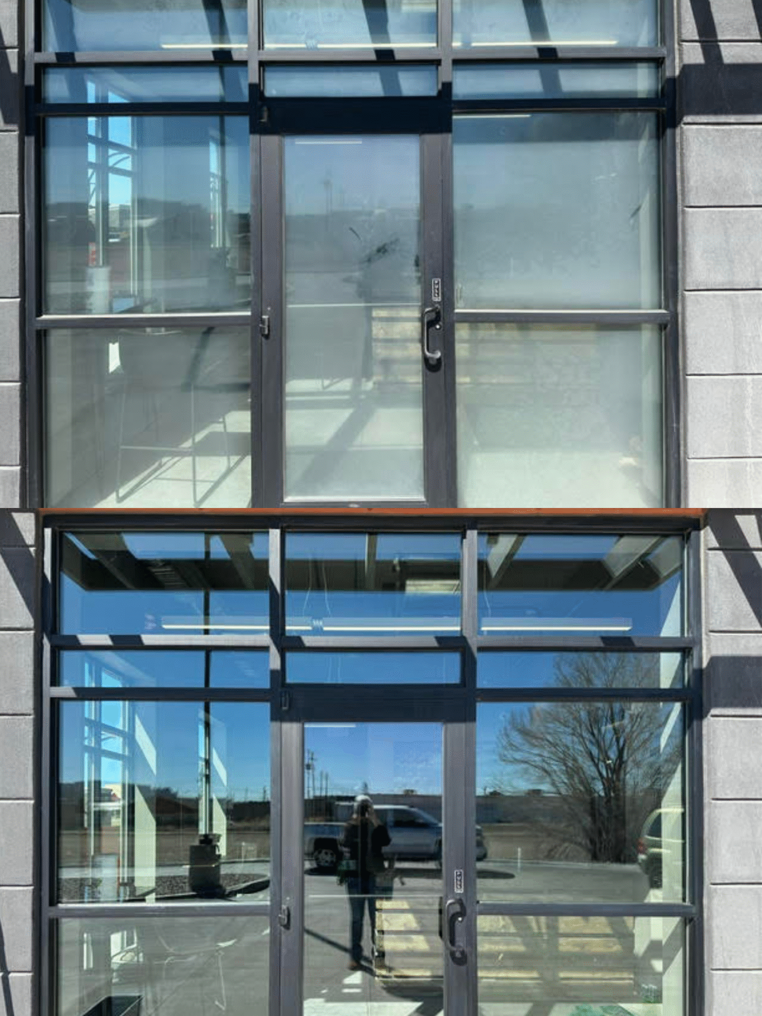 Hard water stain removal on glass